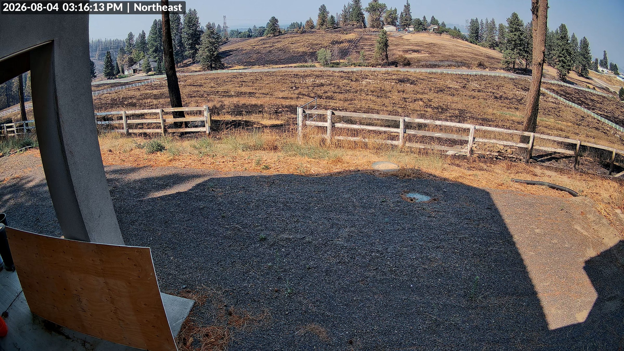 The same view on 4 August 2026, after the fire passed through